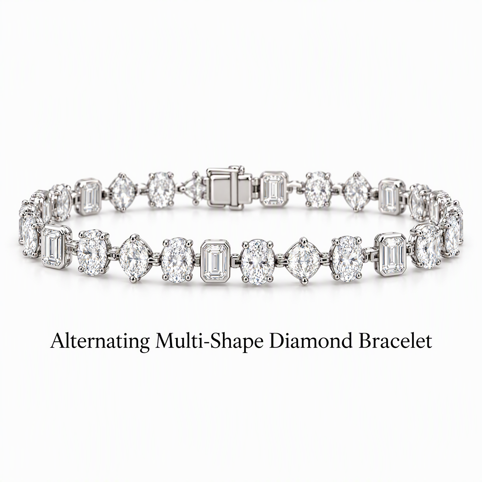 Alternating Multi-Shape Lab Diamond Bracelet