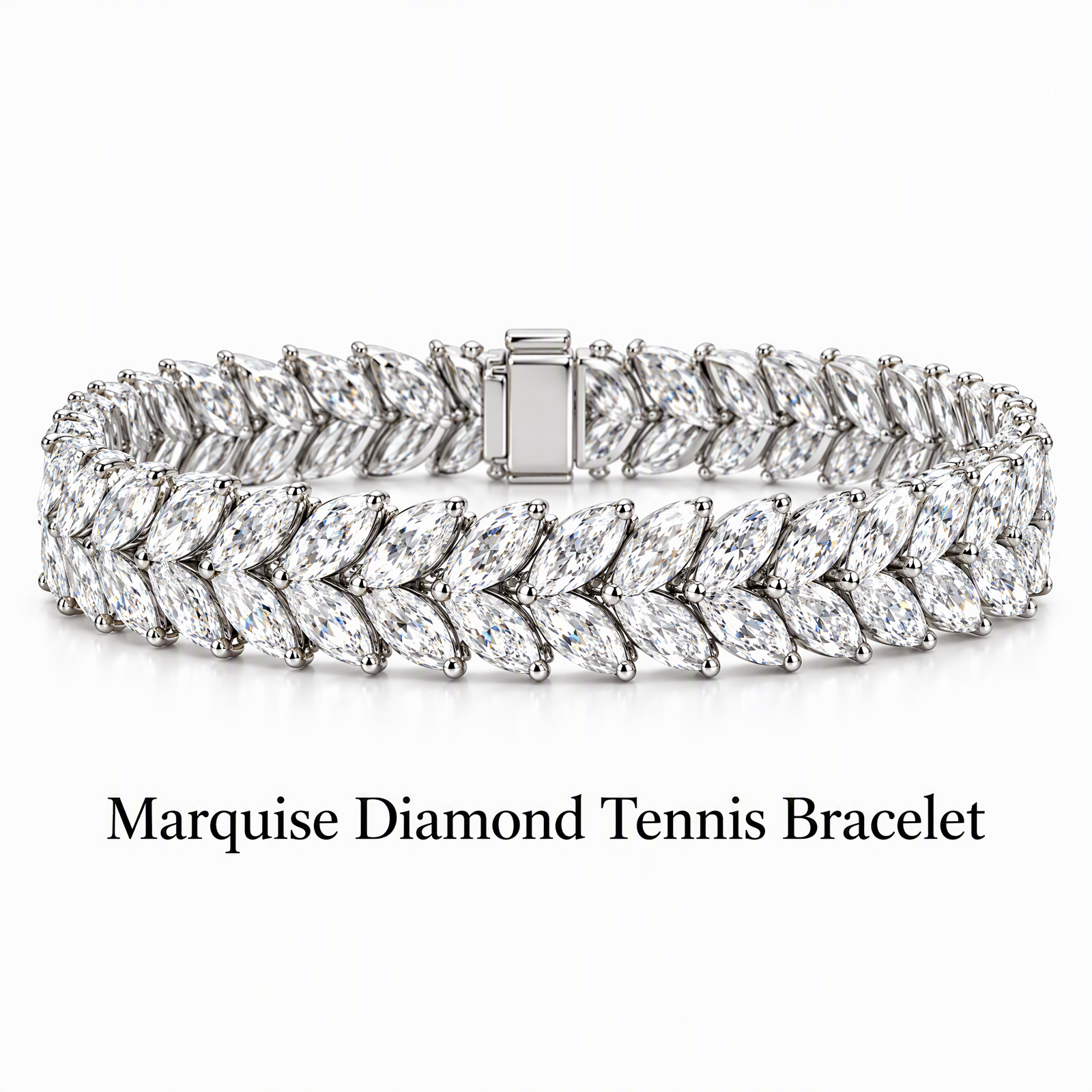 Marquise Lab Diamond Tennis Bracelet